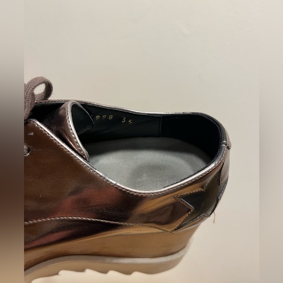 Stella McCartney Elyse Stars Glitter Platform Sneakers size 35 - Picture 4 of 12